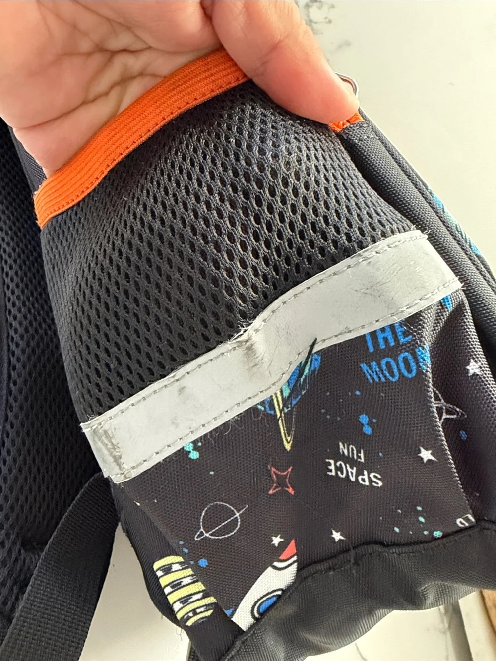 Kids Rocket Backpack - Black with Orange Trim
